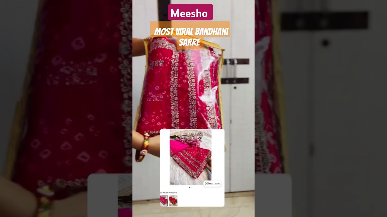 Meesho Most Viral Bandhani Saree ❤️