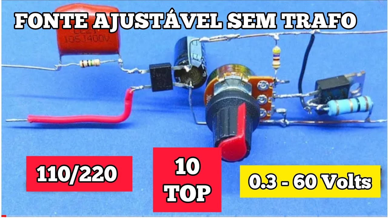 APRENDA FAZER UMA FONTE AJUST&Aacute;VEL SEM TRANSFORMADOR | SIMPLES E FUNCIONAL