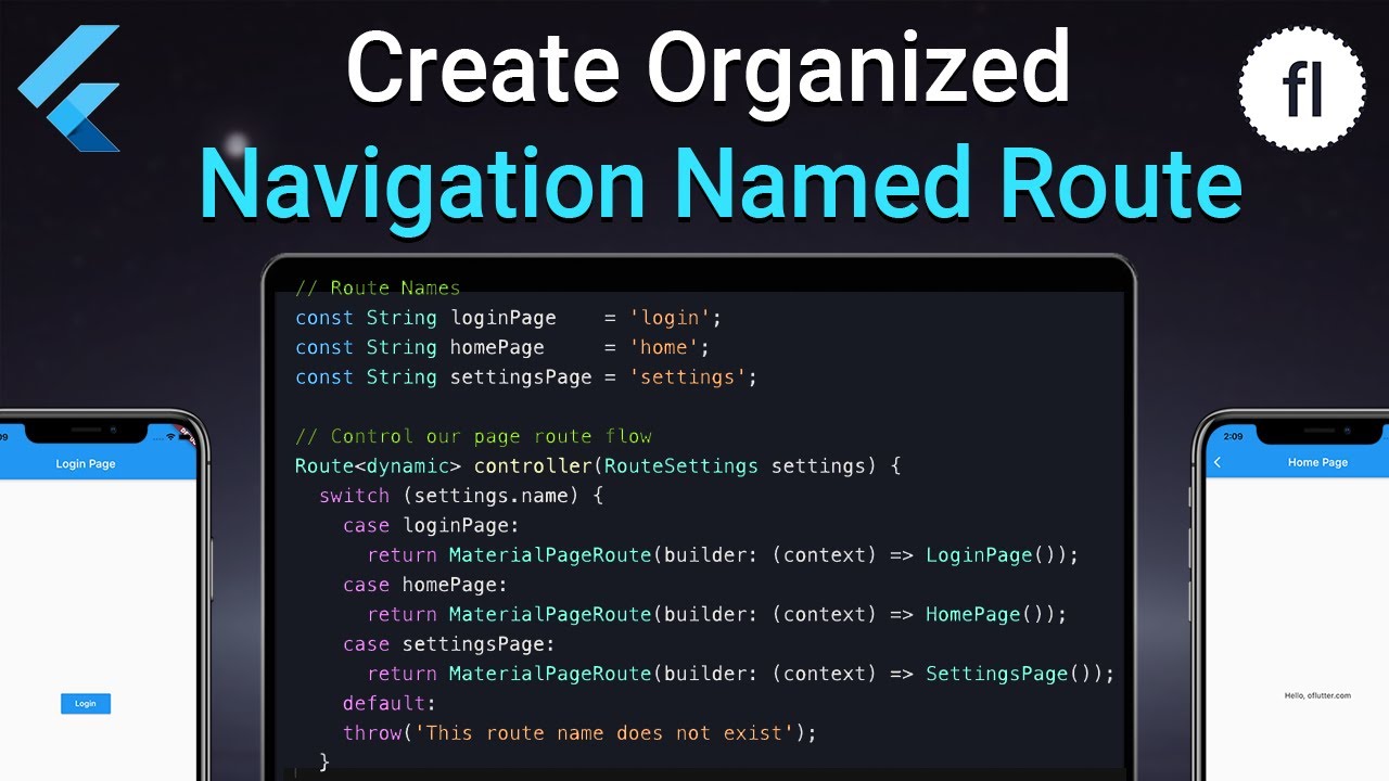 Oflutter: Organized Navigation Named Route in Flutter 2021