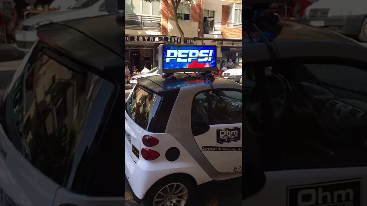 HD Outdoor Electric Car Top LED Display Sign For Advertising