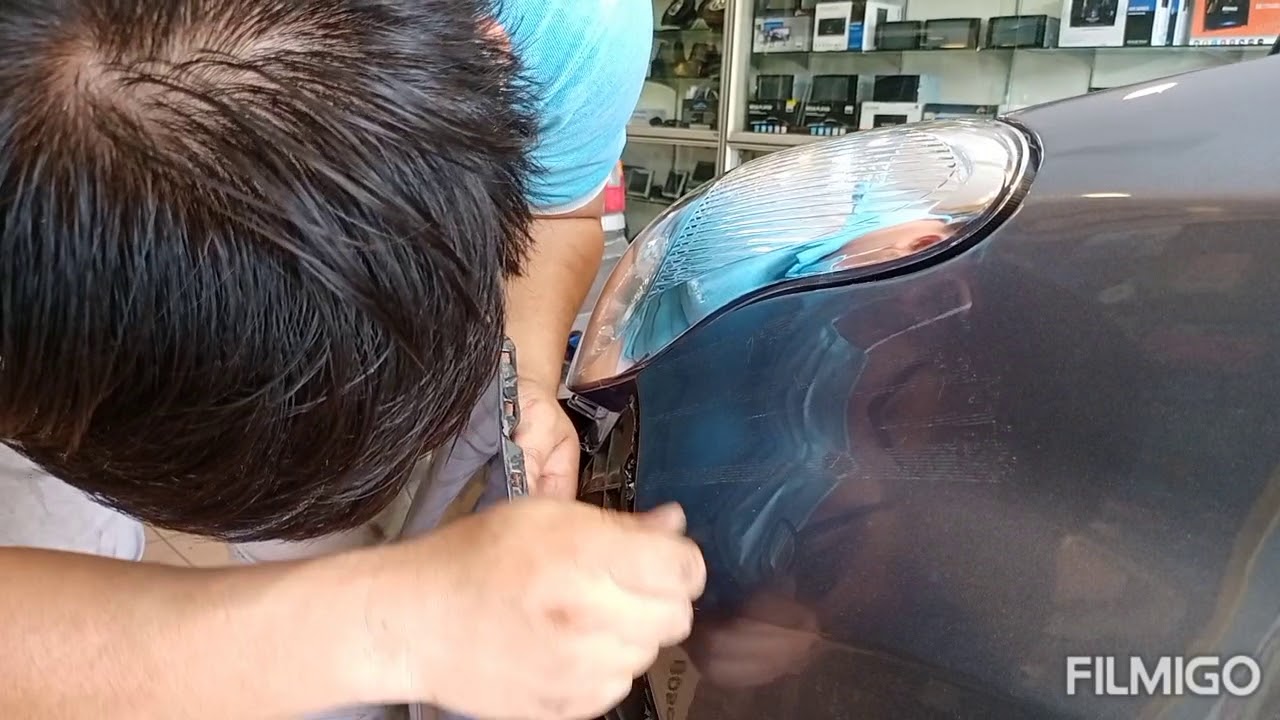Perodua Myvi 2010 replace new head lamp.