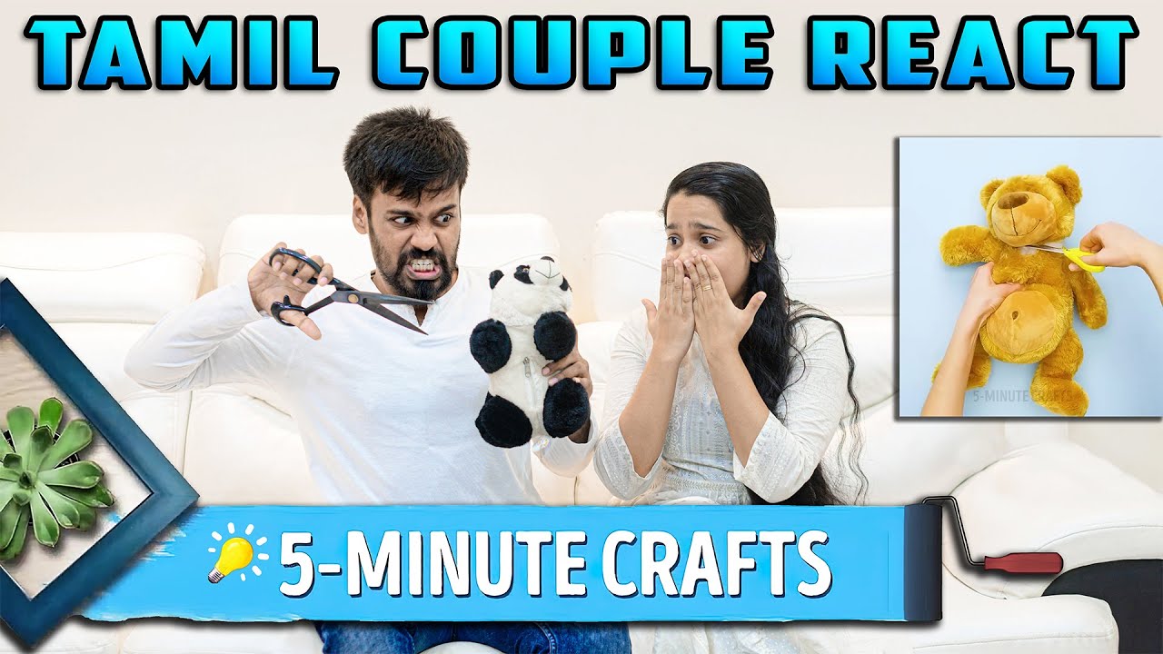 Tamil Couple Reacts To 5-MINUTE CRAFT Video | Theatre Hacks | Bloopers Alert
