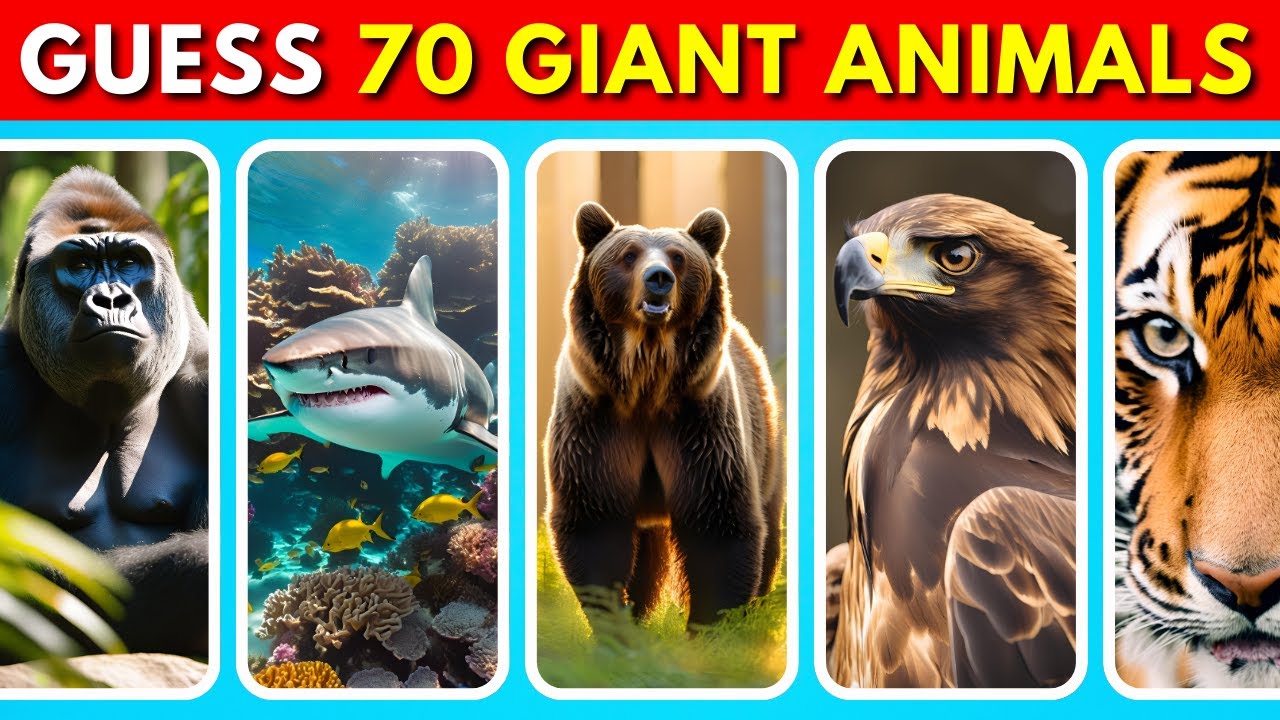 Guess 70 GIANT ANIMALS In 3 Seconds 🐫🐄🦍 | Regret Not Knowing These 70 Giant Animals 😱