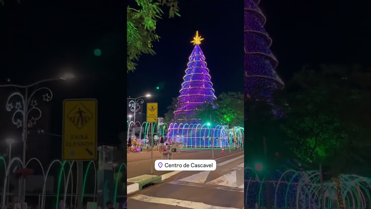 Decora&ccedil;&atilde;o de Natal na cidade de Cascavel, Paran&aacute; 🇧🇷 #natal #cascavel