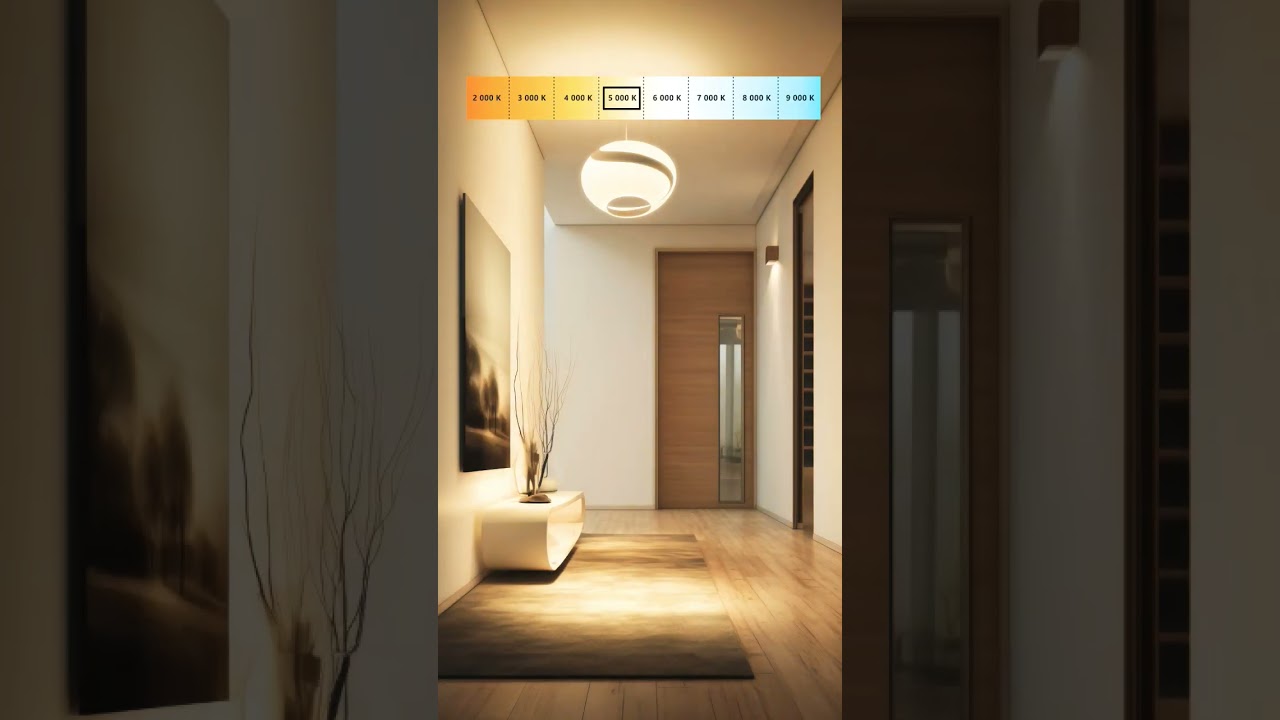 Light colour temperature explanation ll2000k-9000kll interiordesign#lighting#homedecor#shorts #viral