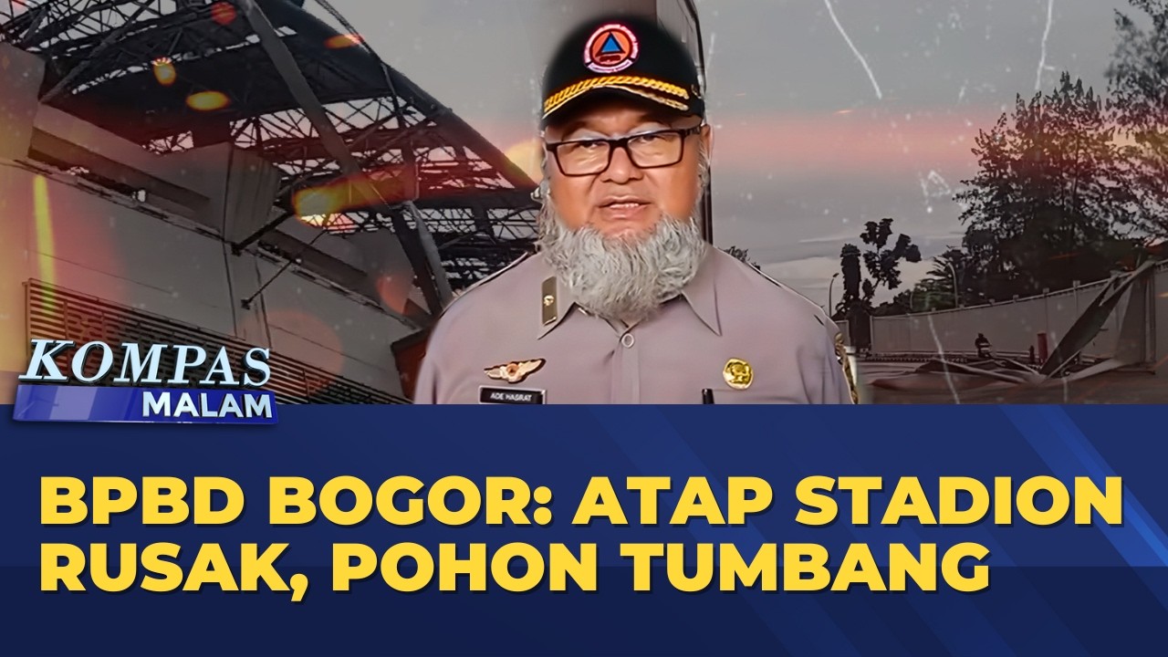 Angin Kencang Terjang Stadion Pakansari Bogor Kamis 12 Februari 2026 | KOMPAS MALAM