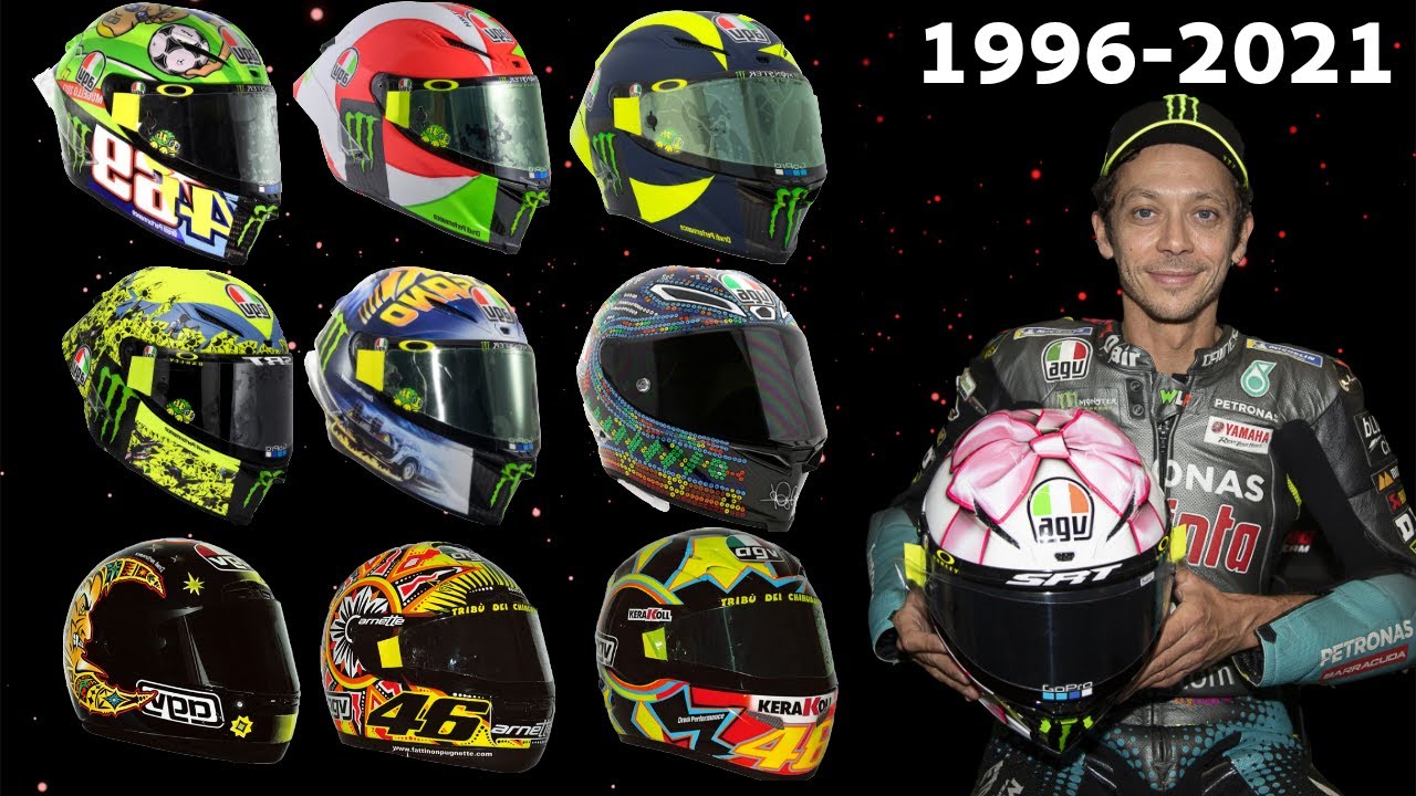 Valentino Rossi Helmet Collection (1996 to 2021) | Special Helmets | Misano | Mugello