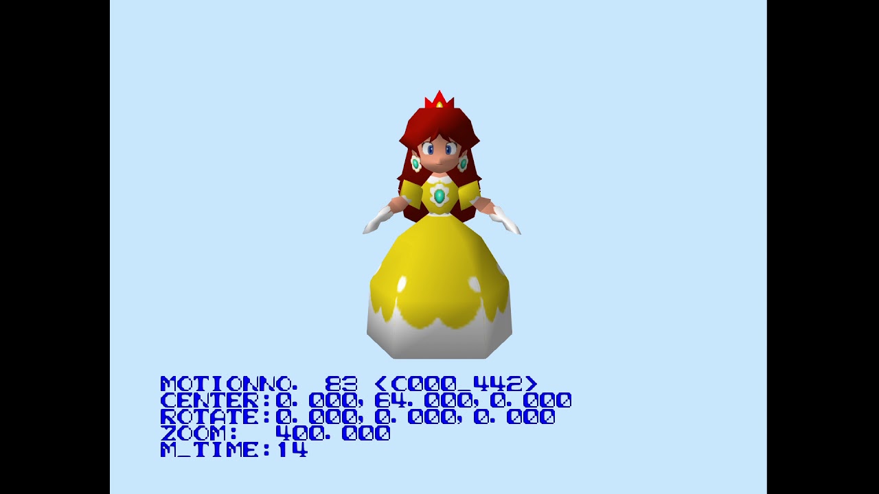 Mario Party 3 - Daisy Animations (Debug Menu)