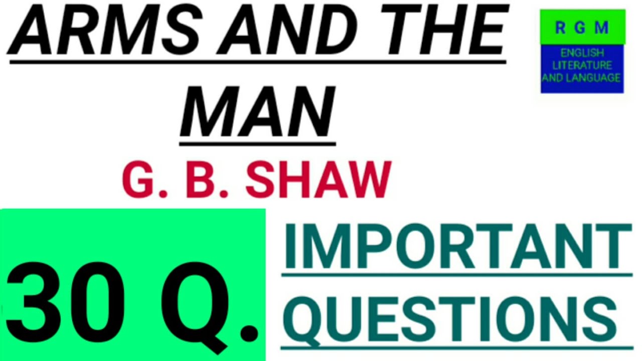 Arms and The Man by G B Shaw important questions | SLST ENGLISH | ENGLISH SLST