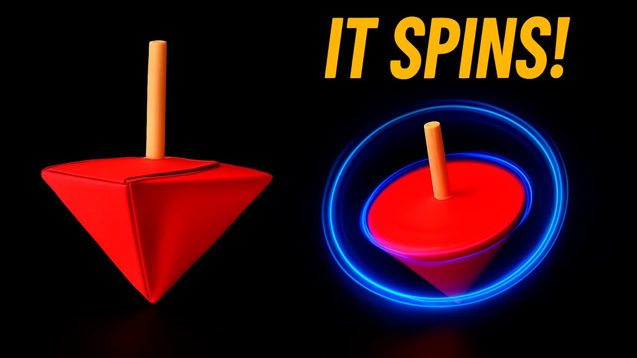 It Spins! Easy Origami Paper Top – No Glue, Just 1 Sheet!