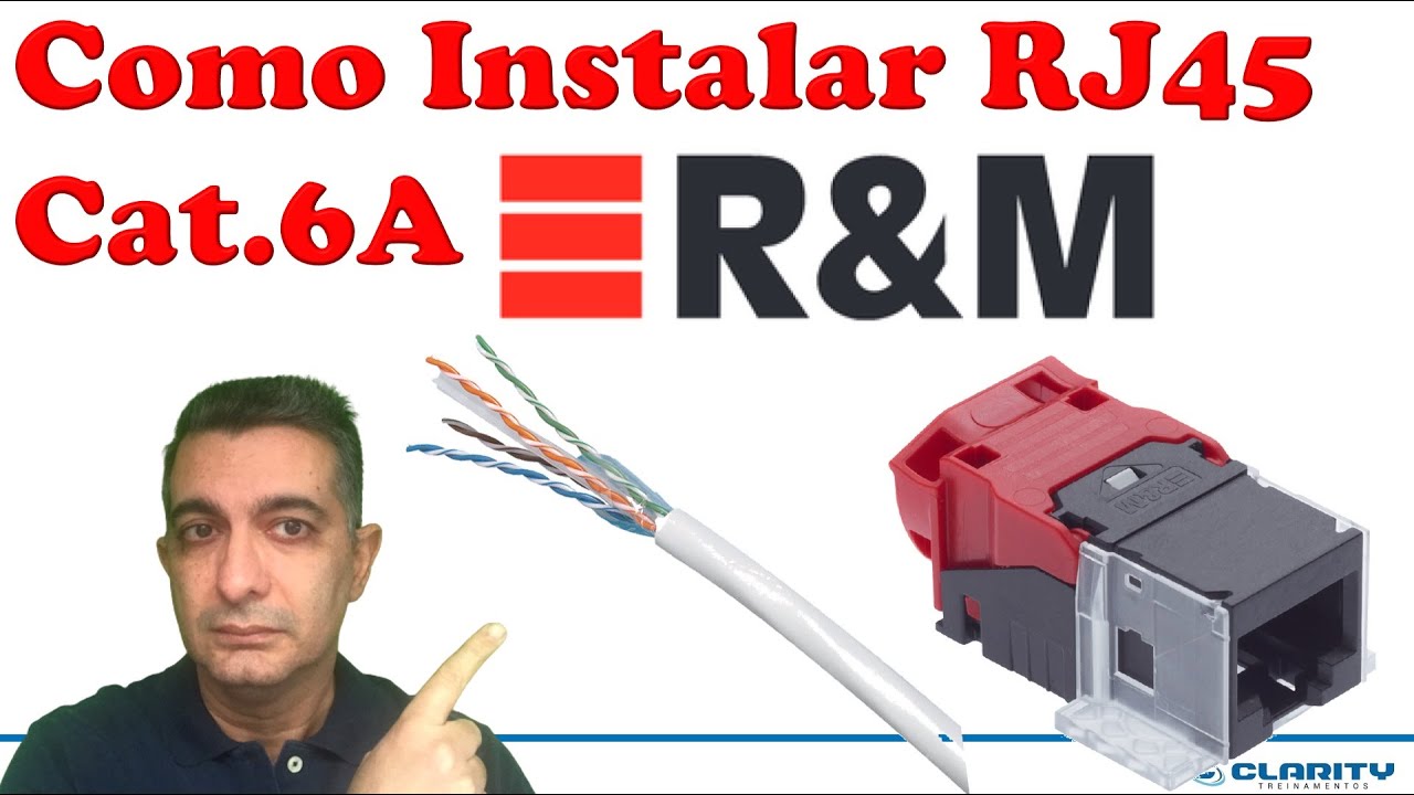 Montando uma tomada modular (jack RJ45) categoria 6A da Reichle & De-Massari (R&M)