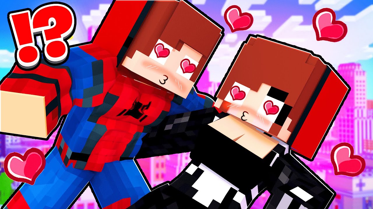 MAIZEN:JJ BECAME A SPIDER-MAN and Fell in love with spider girl!? - Minecraft Animation JJ & Mikey