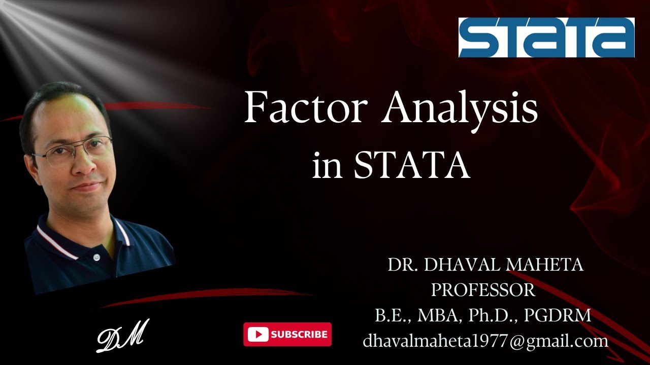 54. Факторный анализ в STATA || Доктор Дхавал Махета