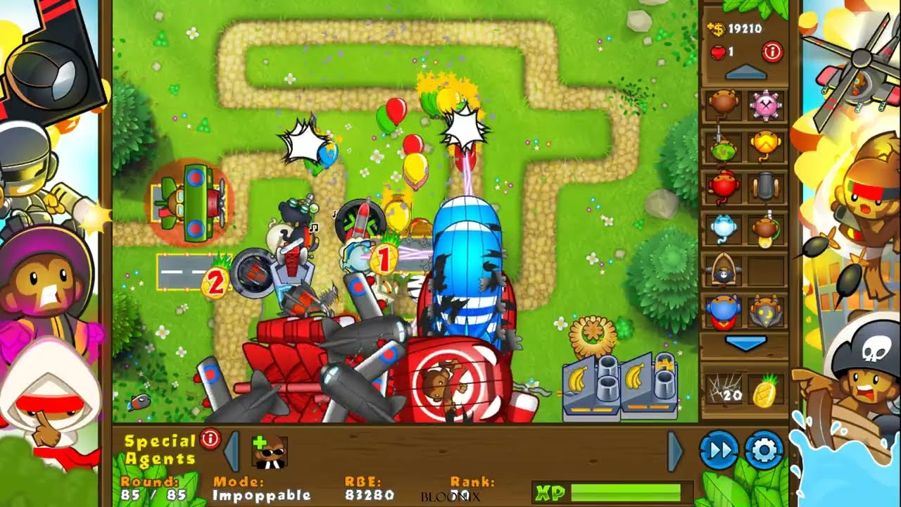 Bloons Tower Defense 5 | Beginner Map | Monkey Lane | Impoppable