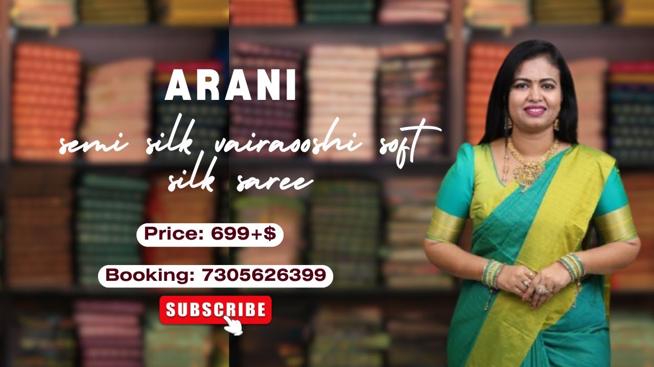 Мягкое шелковое сари Arani полушелк vairaoshi @ 699+$ 😊 | Бронирование: 7305626399 | www.dsrsaree...