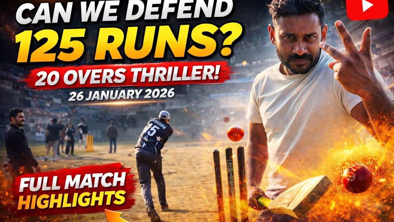 125 Runs kya hum defend kar paayenge Ya Nahi ?  20 overs ka Match😲 | Full Match, 26 January 2026