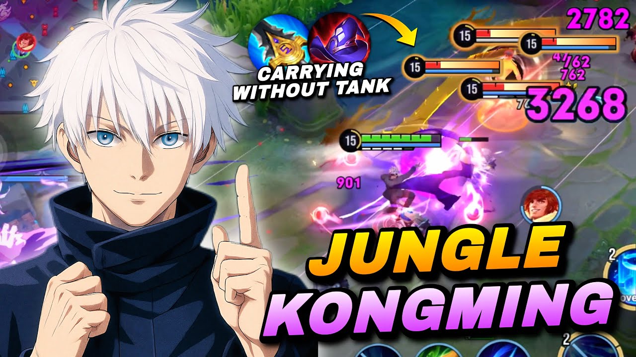 KONGMING JUNGLE CAN CARRY TEAMMATES IN RANK EVEN WITHOUT TANK! | KONGMING BUILD & ARCANA
