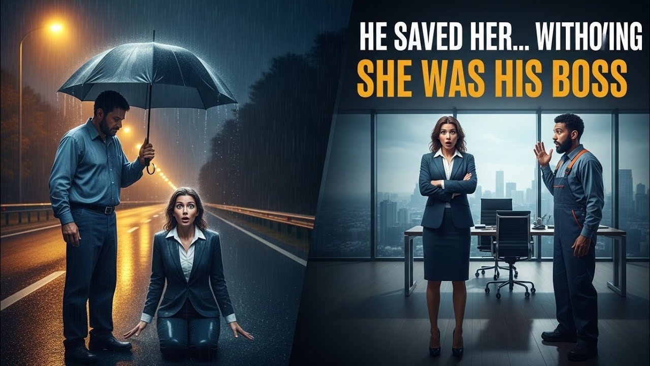 Single Dad Rescues Stranded Woman in the Rain — Days Later He Discovers She’s His CEO