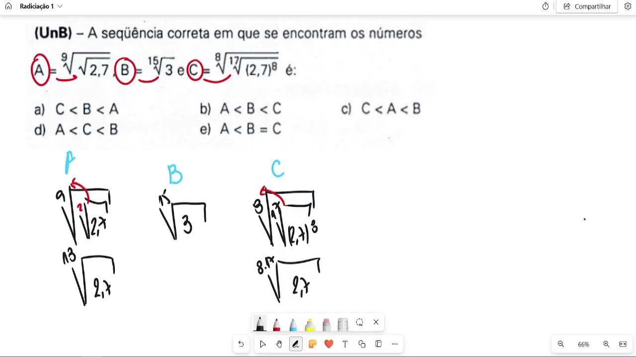 (UnB) -  A sequência correta em que encontram os números...