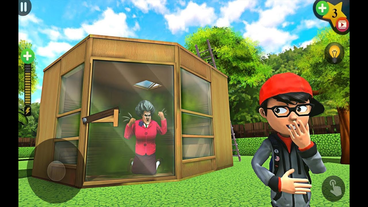 Scary Teacher 3D - with nick and tani troll Miss T fell face down-gameplay part 4301#scaryteacher3d