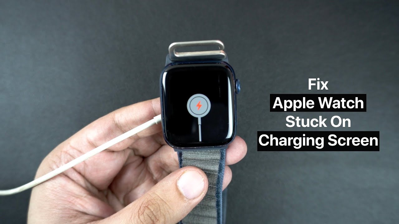 Исправление проблемы с застреванием Apple Watch на экране зарядного кабеля
