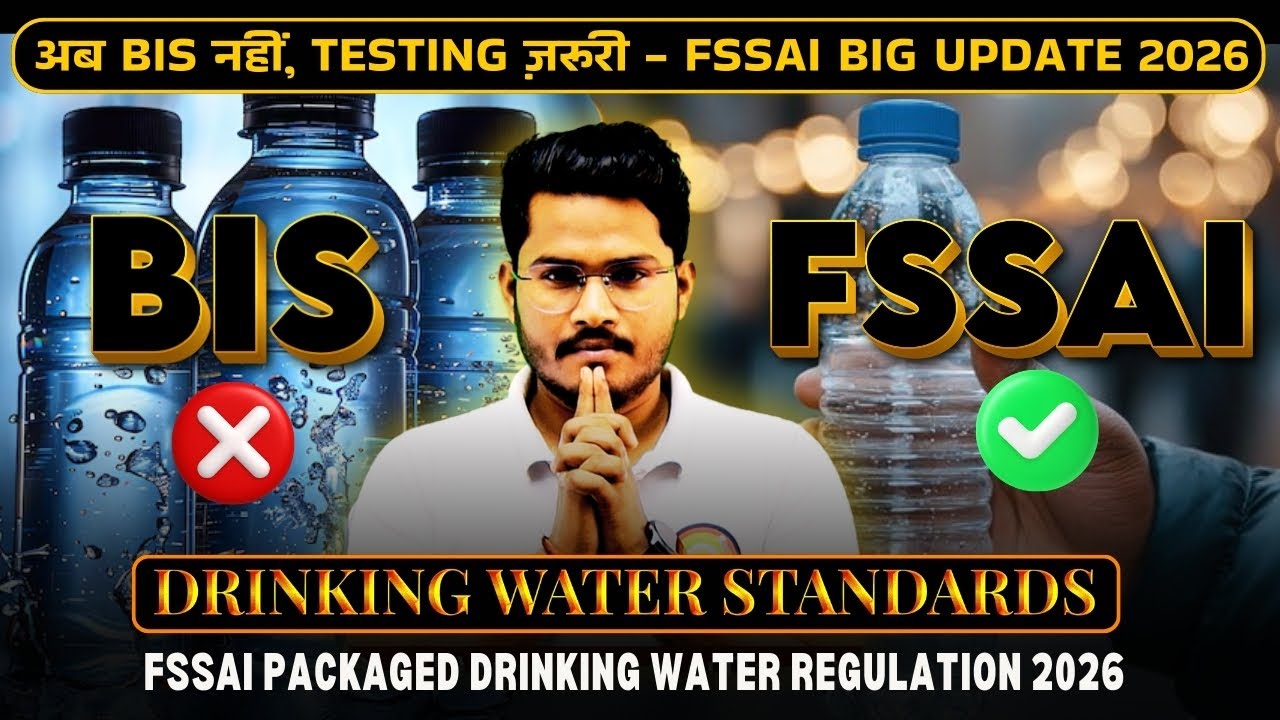 BIG FSSAI UPDATE 🚨 | Packaged Drinking Water & Mineral Water New Testing Scheme | BIS Removed.
