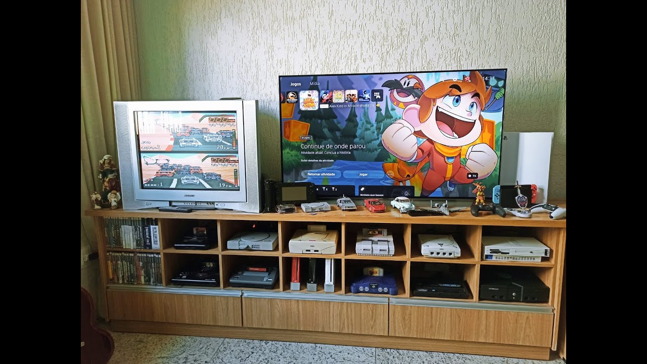 Coleção de vídeo games antigos