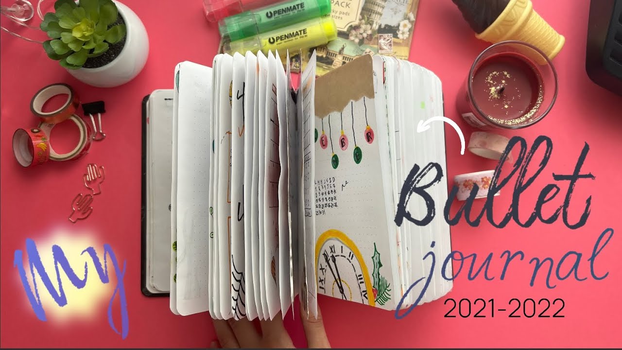Bullet journal flip through 2021-2022💖💭🎀🪧