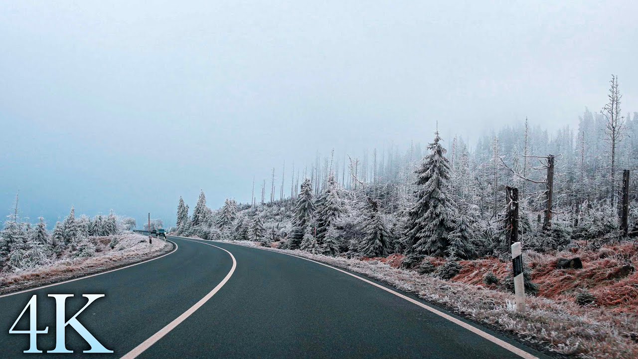Icy Roadtrip through the Upper Harz 🥶 Frosty Winter Landscape ❄️ Mystical Harz 🌫️