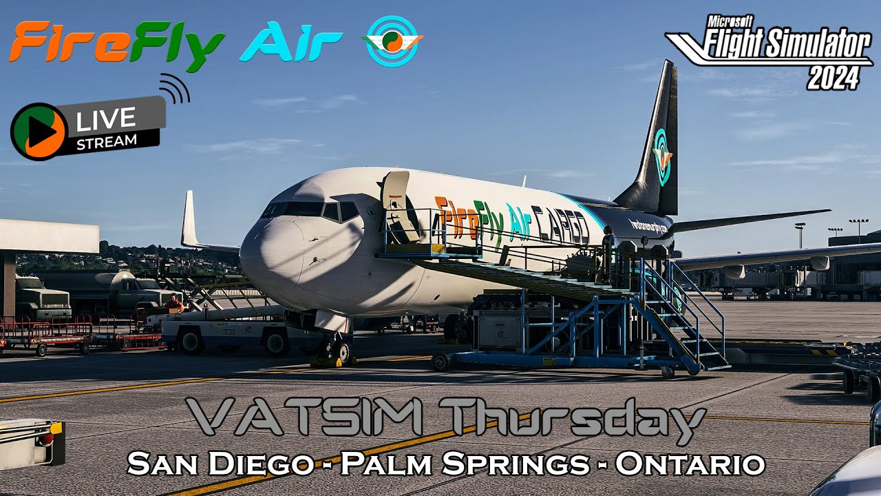 San Diego - Palm Springs - Ontario | PMDG 737-800 | VATSIM Thursday | MSFS 2024 ✈️