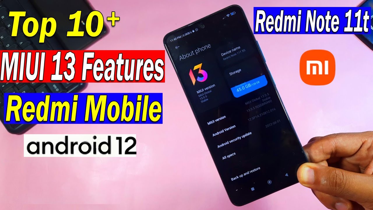 Redmi Note 11t MIUI 13 with Android 12 Top Features
