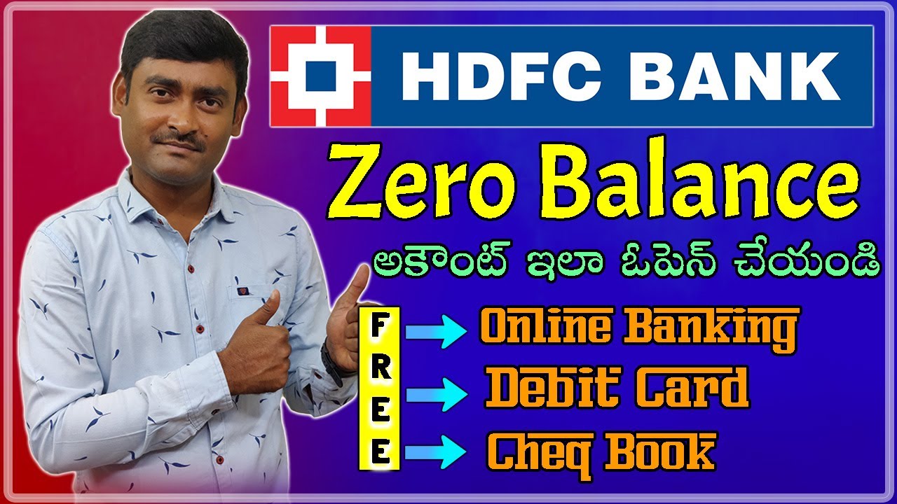 HDFC Bank Zero Balance Account Opening Online Telugu 2023 | 0 Balance Account Online Telugu 2023