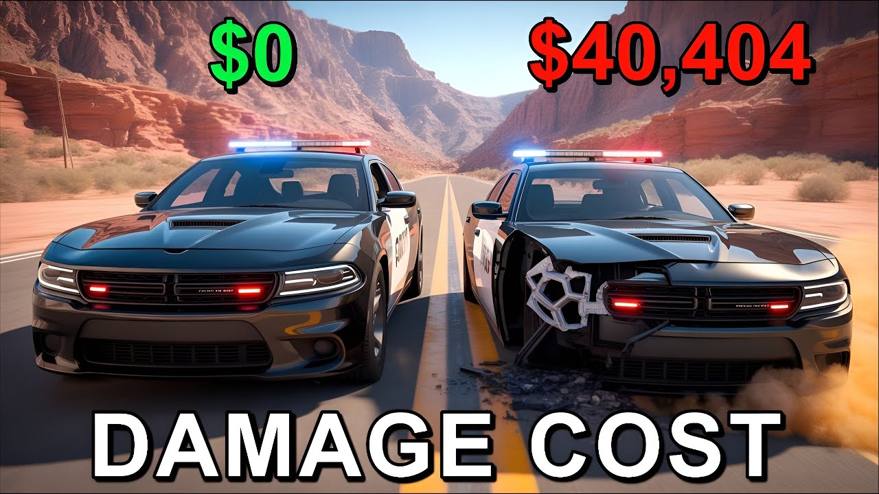 Realistic Crashes BeamNG Drive Damage Cost Dodge Pursuit | Epic Wallet Survival