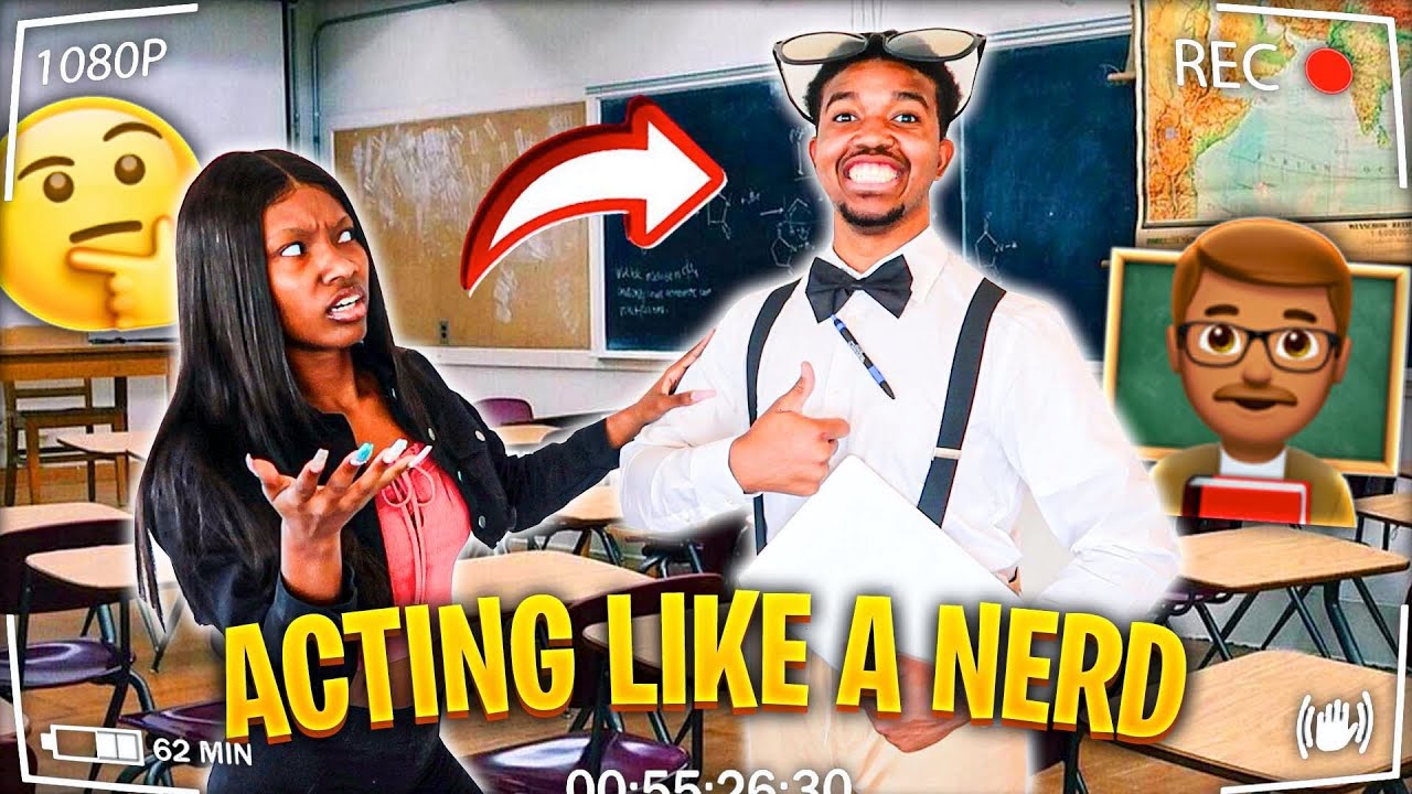 Acting Like A “NERD” To See How My GIRLFRIEND Reacts.. **HILARIOUS**