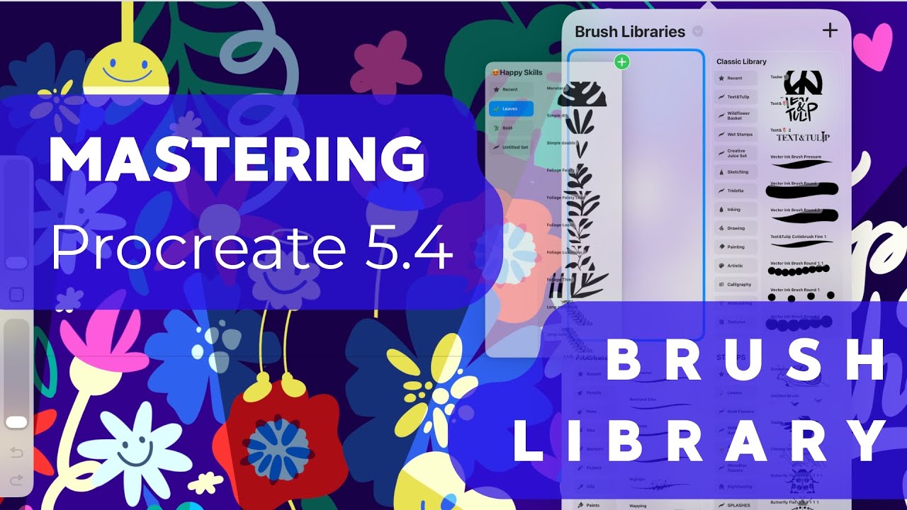 Mastering the Brush Library in Procreate 5.4 with Skillshare - Join with trail link 
