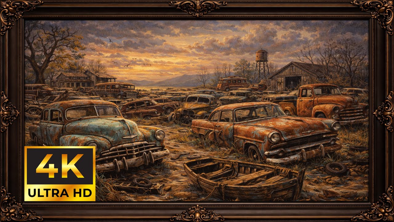 4K Vintage Oil Painting - The Rust and the Glory | Frame TV Art Wallpaper (No Music)