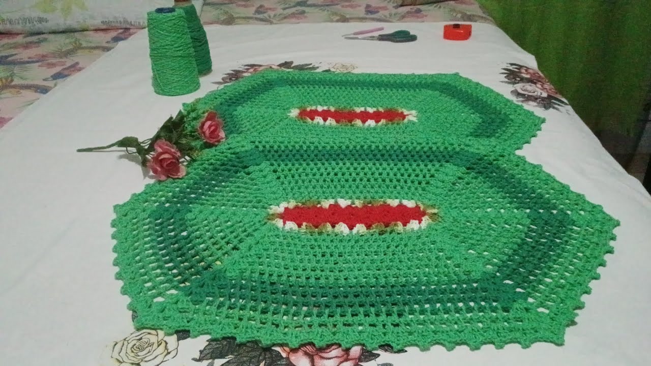 #volg de par de tapete na cor verde lindo maravilhoso 