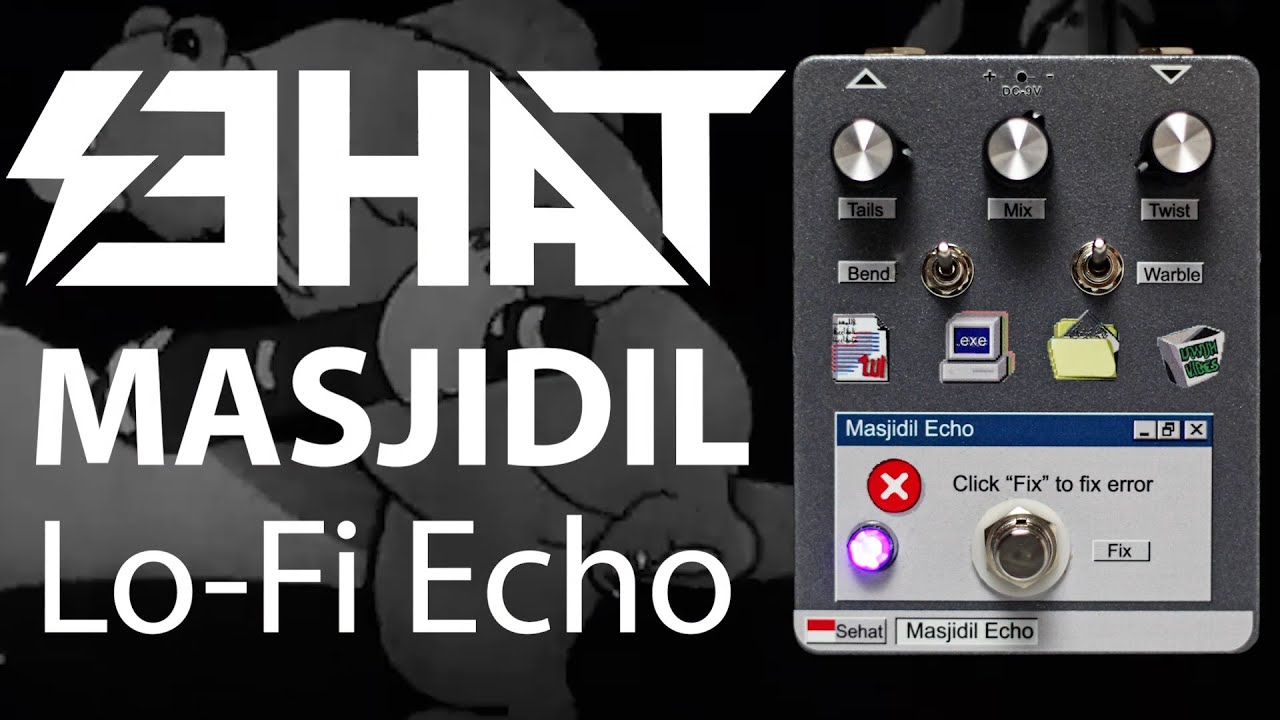 Harsh Tones || Sehat Effectors Masjidil Echo || Wild Lo-Fi Modulated Delay || Guitar Pedal Demo