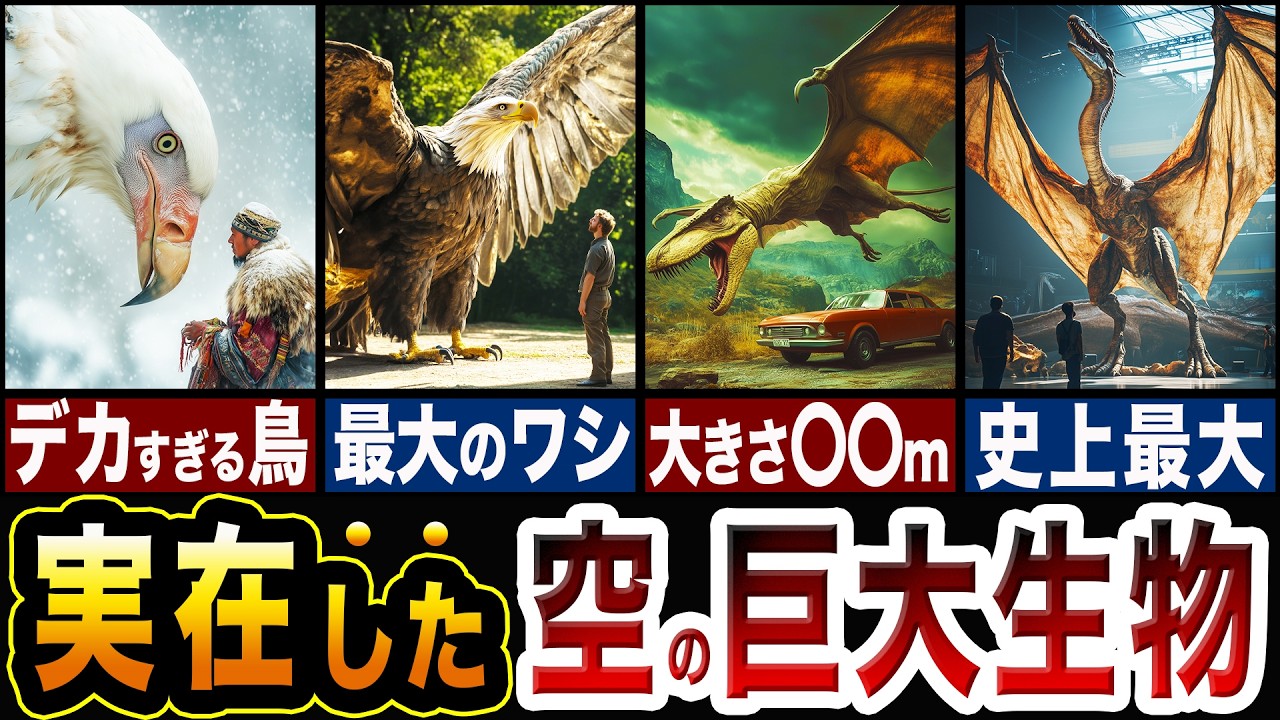 実在した空を支配した巨大生物たち…!!空の古代生物5選!!【ゆっくり解説】
