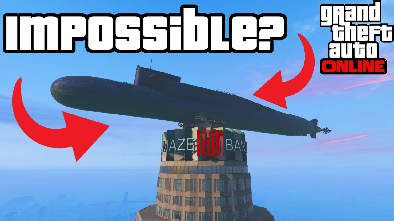 Можно ли припарковать Kosatka на крыше Maze Bank? - GTA Online