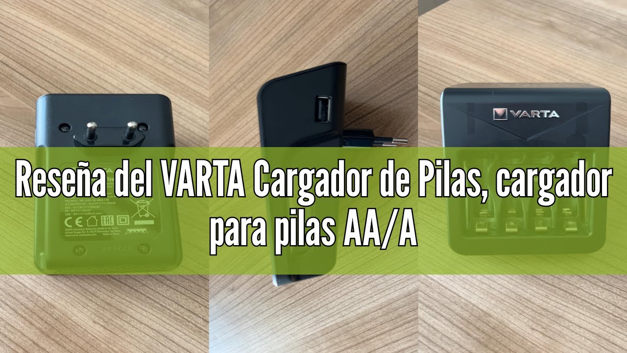 Reseña del VARTA Cargador de Pilas, cargador para pilas AA/AAA recargables, hasta 8 pilas recargable