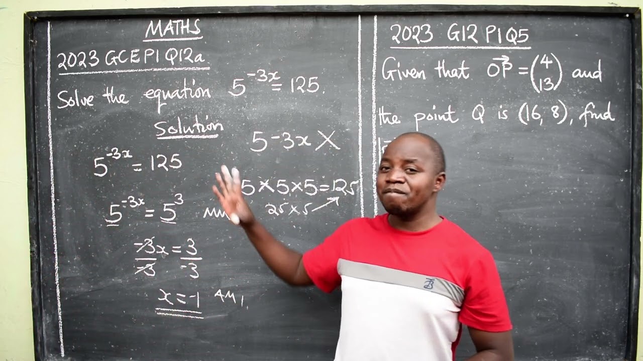 MATHS  2023 GCE AND G12 P1