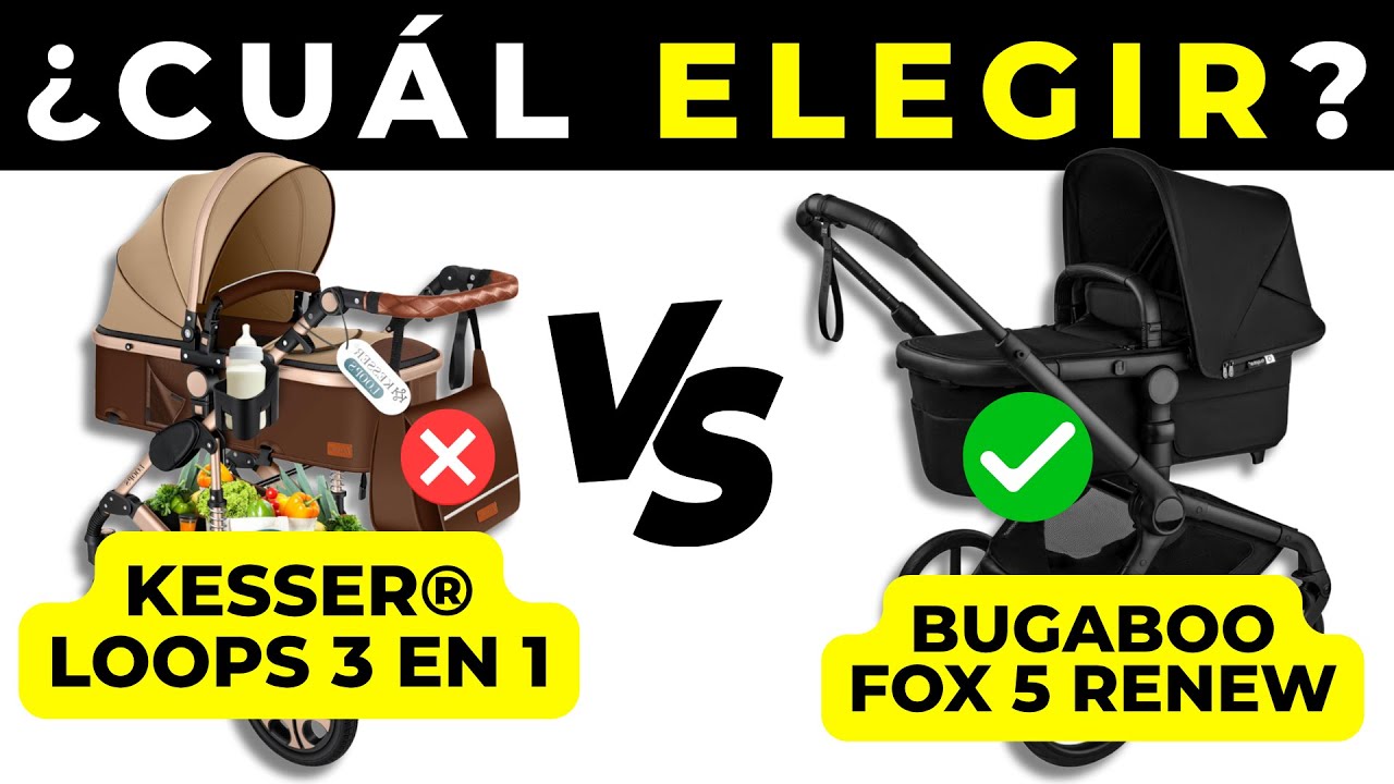 Carrito de Bebé KESSER® Loops 3 en 1 vs Bugaboo Fox 5 Renew | 🏆 ¡La Comparativa DEFINITIVA!