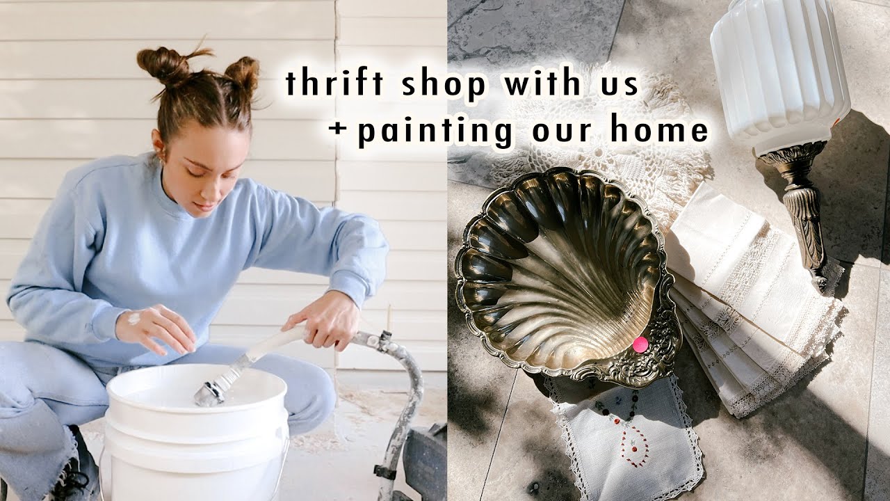 thrift shop with us + painting our home 🏡| XO, MaCenna Vlogs