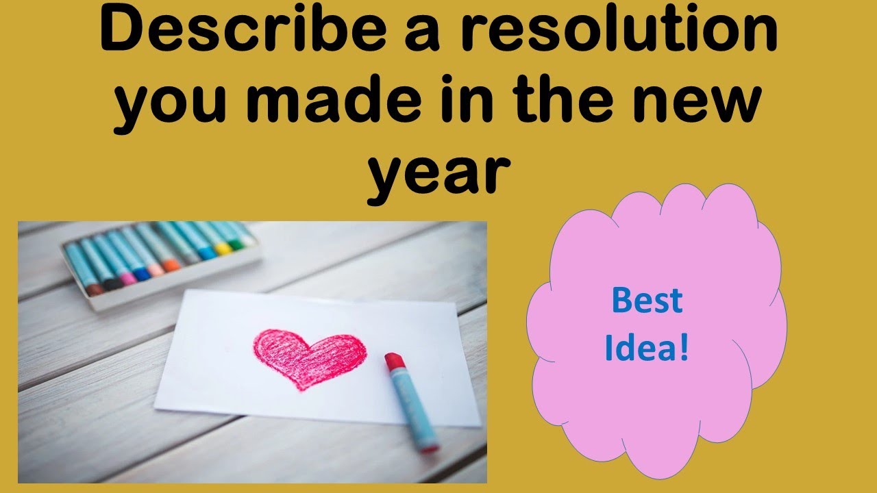 Describe a resolution you made in the new year January to April  2022 #bestielts&englishacademy