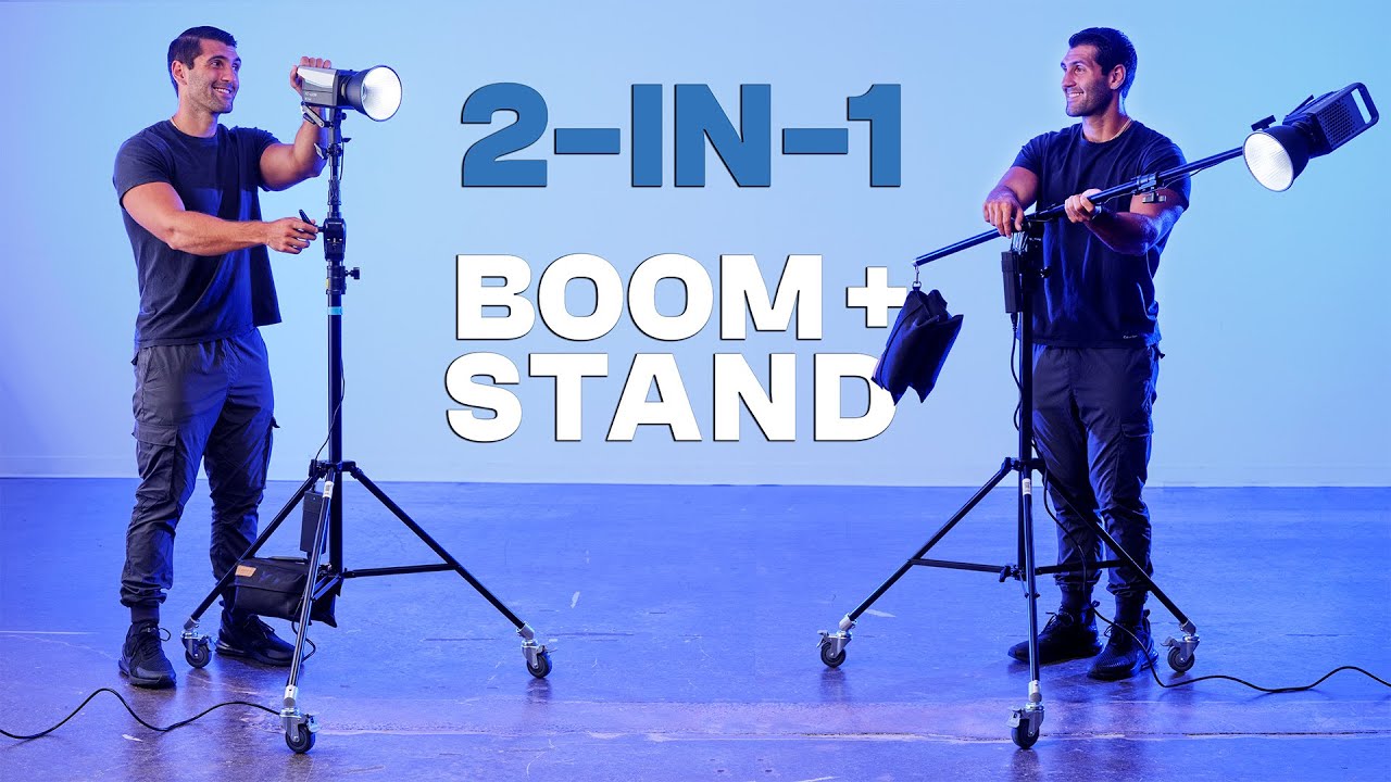 Kupo Aluminum Baby Boom Stand | 2-in-1 Light Stand & Boom Arm for Studio Shooters