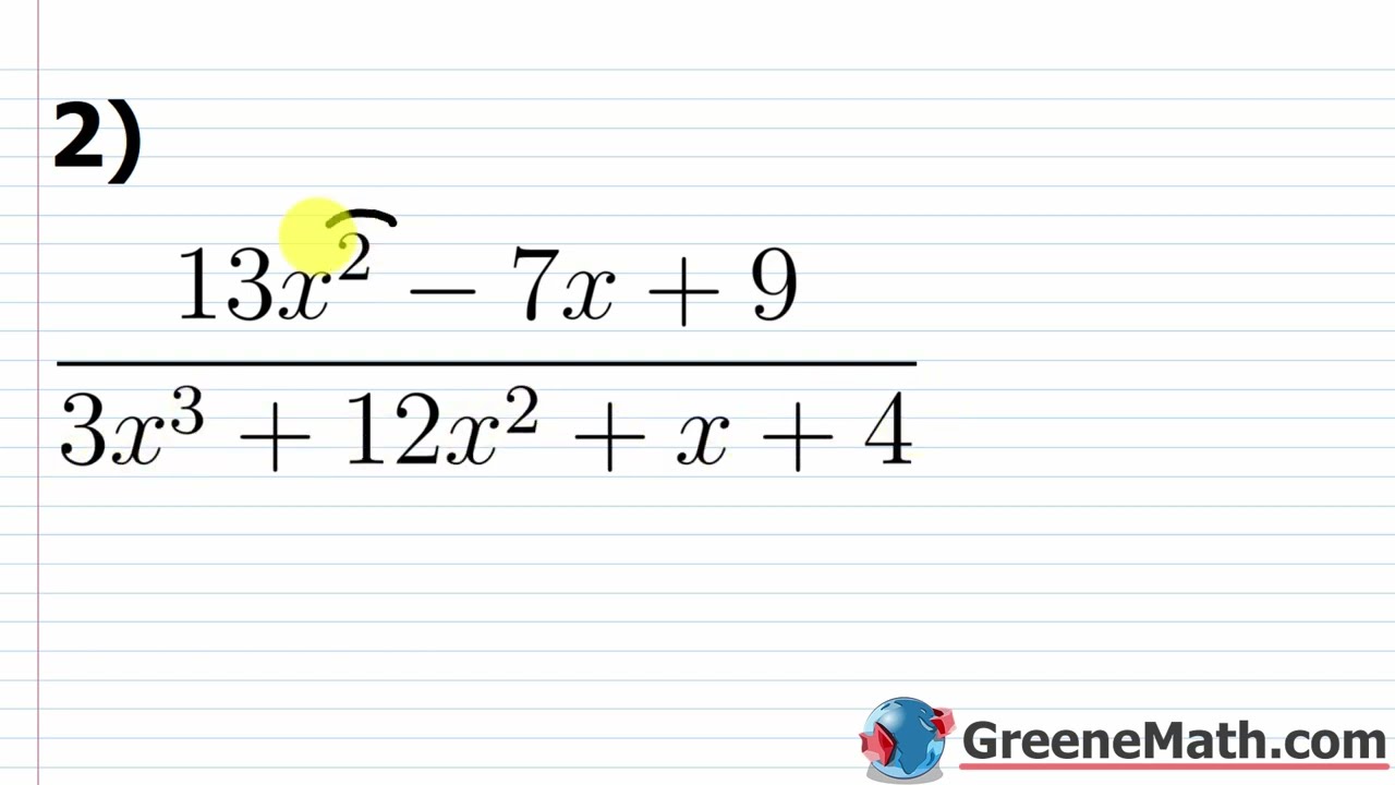 Partial Fraction Decomposition with Quadratic Factors