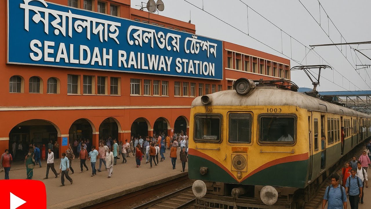 শিয়ালদহ রেলওয়ে স্টেশন। অপরূপ সৌন্দর্য হাজার মানুষের ভিড়।#sealdahstation #sealdah_south_section