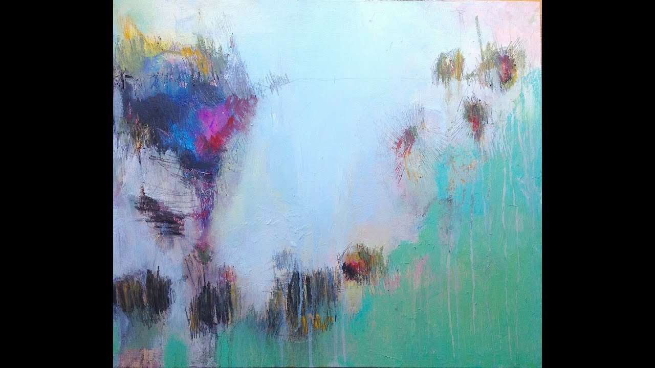 Acrylics with Oil Pastels!  [Abstract Expressionism Painting]