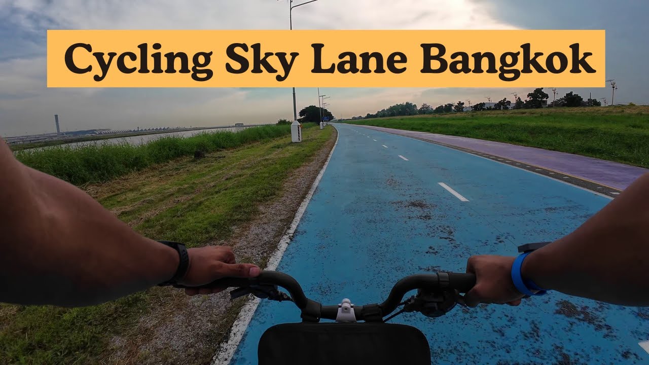 Cycling in Sky lane Track Suvarnabhumi Airport Bangkok